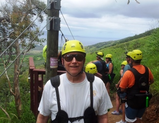 Bill waiting to zip